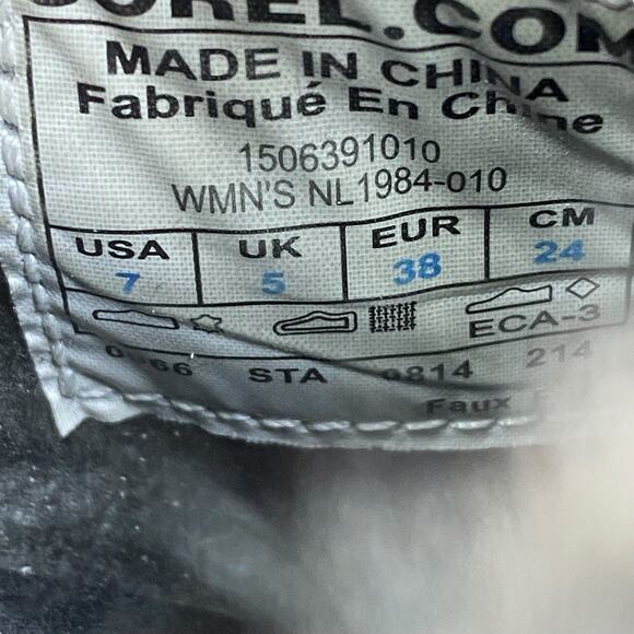 Sorel Women’s Joan Of Arctic Brown Leather Wedge Ankle Boots Size US 7 - Picture 10 of 10